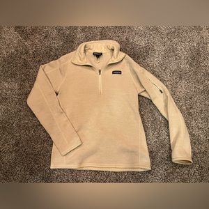 CREAM PATAGONIA QUARTER ZIP UP